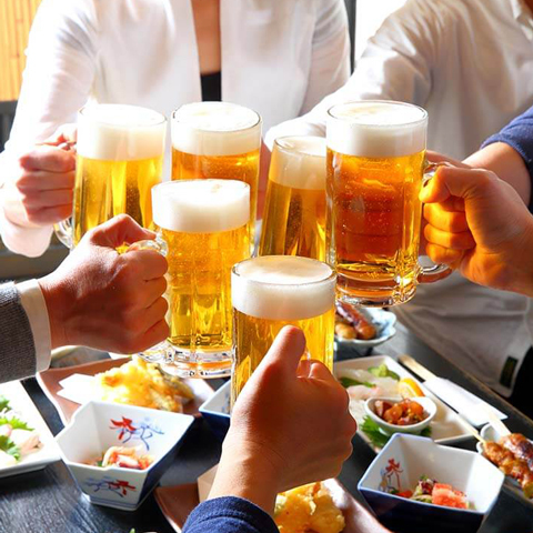 ビールで乾杯！